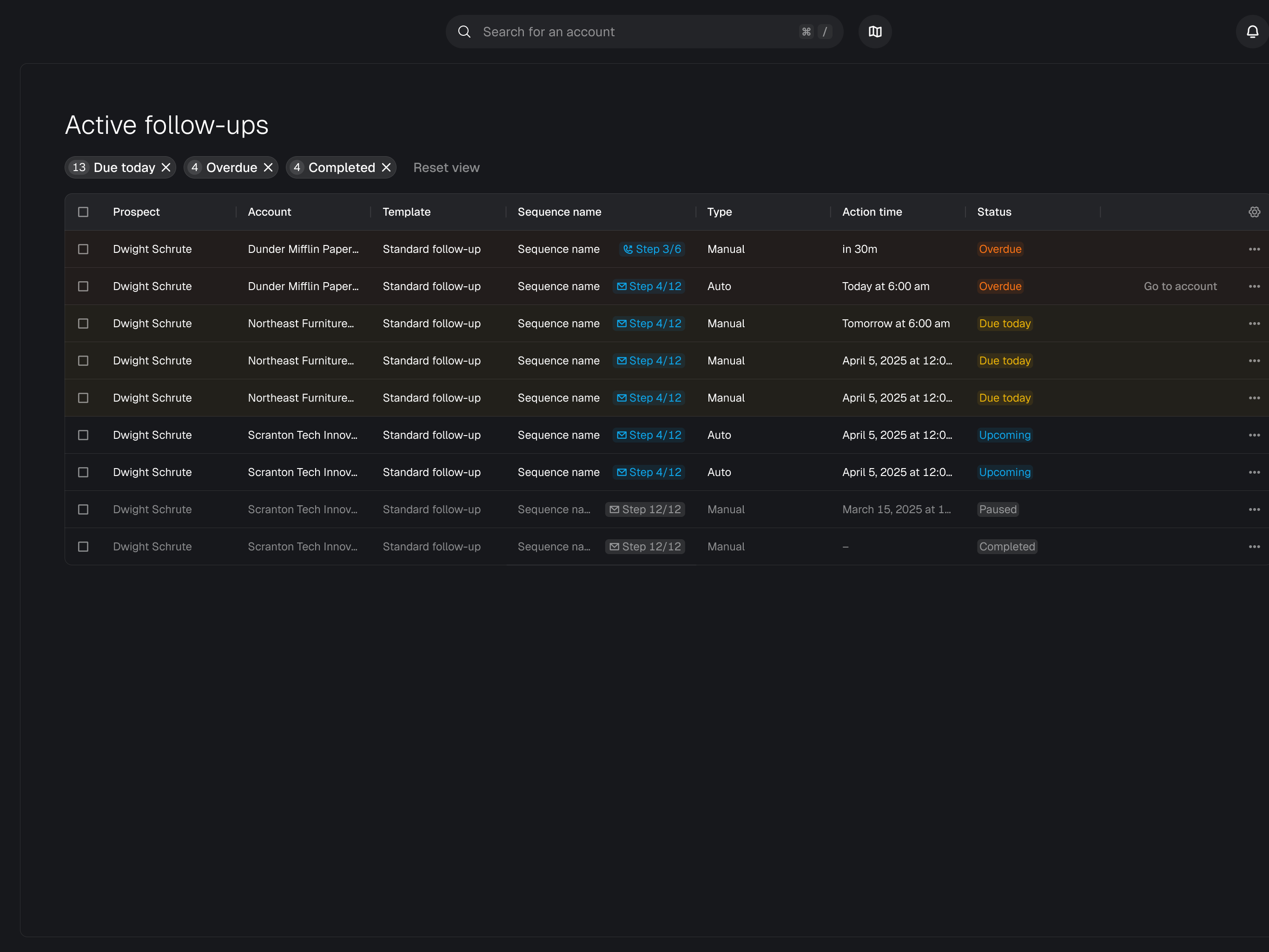Athean interface: Send on behalf of
