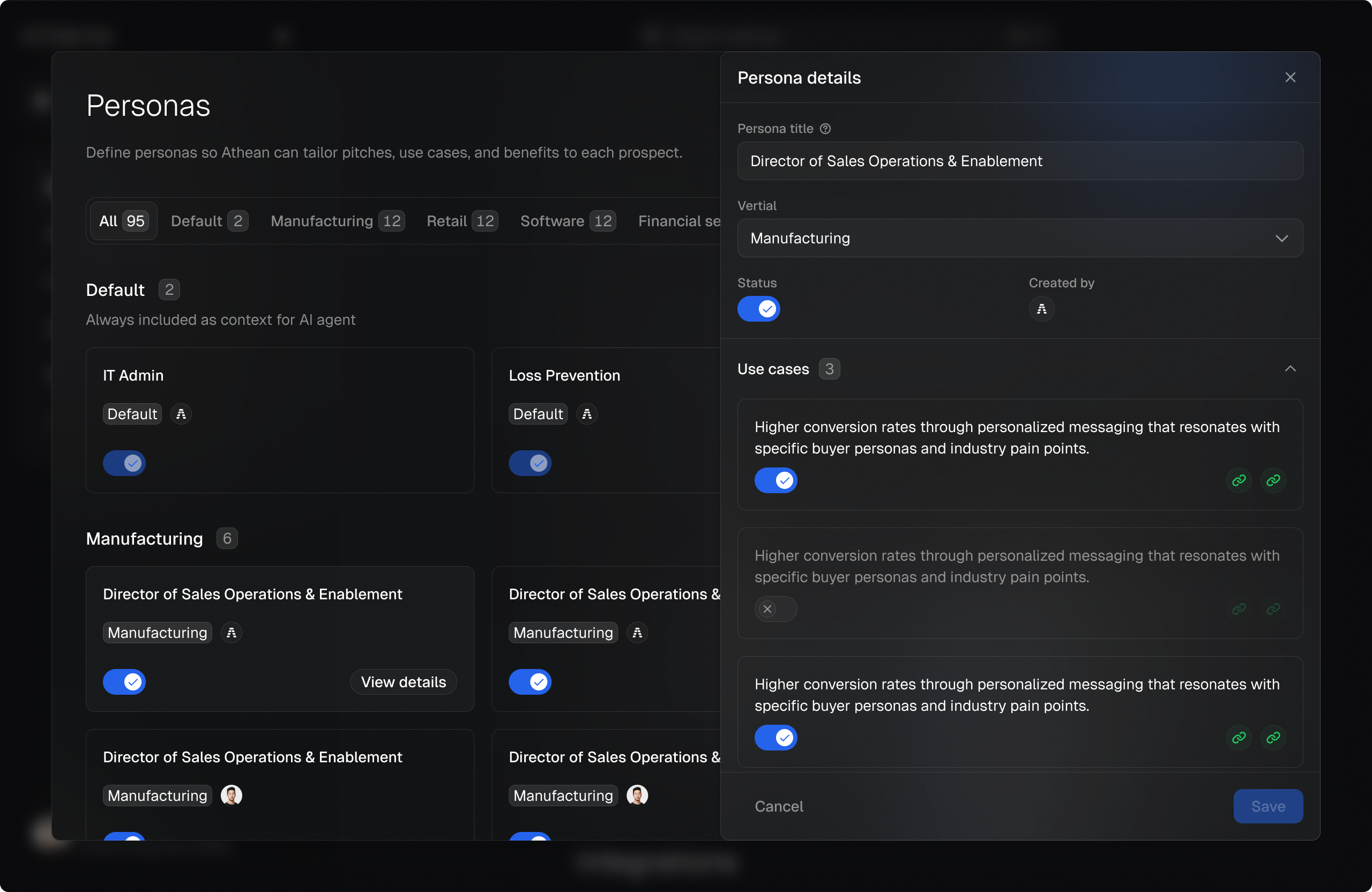 Athean interface: Company expertise